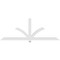 Ekena Millwork Redmond Architectural Grade PVC Gable Bracket, 96"W x 36"H x 4"D x 4"F, 9/12 Pitch GBP096X36X0404RED00 - alternate 2